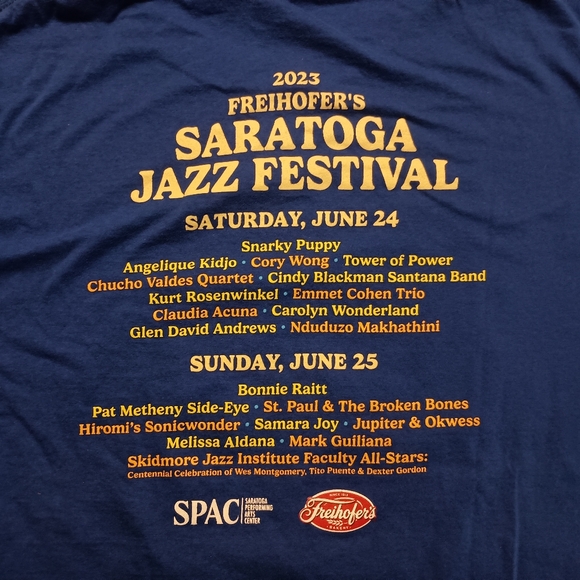 SARATOGA JAZZ FESTIVAL CONCERT T-SHIRT - LG // Music Band Tee Shirt NY 2023 - Picture 12 of 12